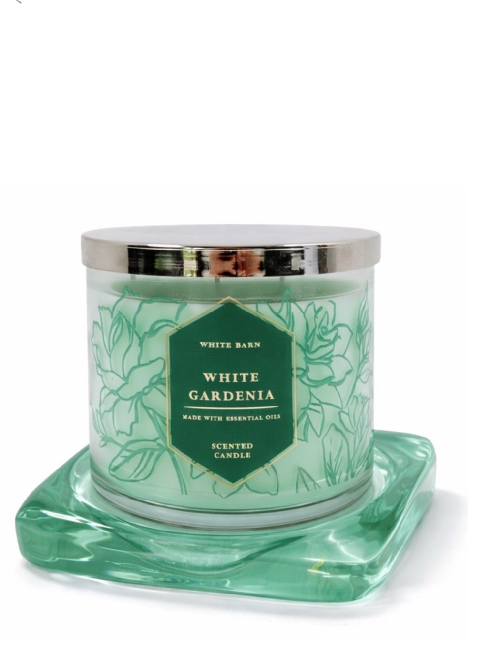 MCM Recycled Art Square Candle Wine Holder‎ Trinket Glass Tray Aqua